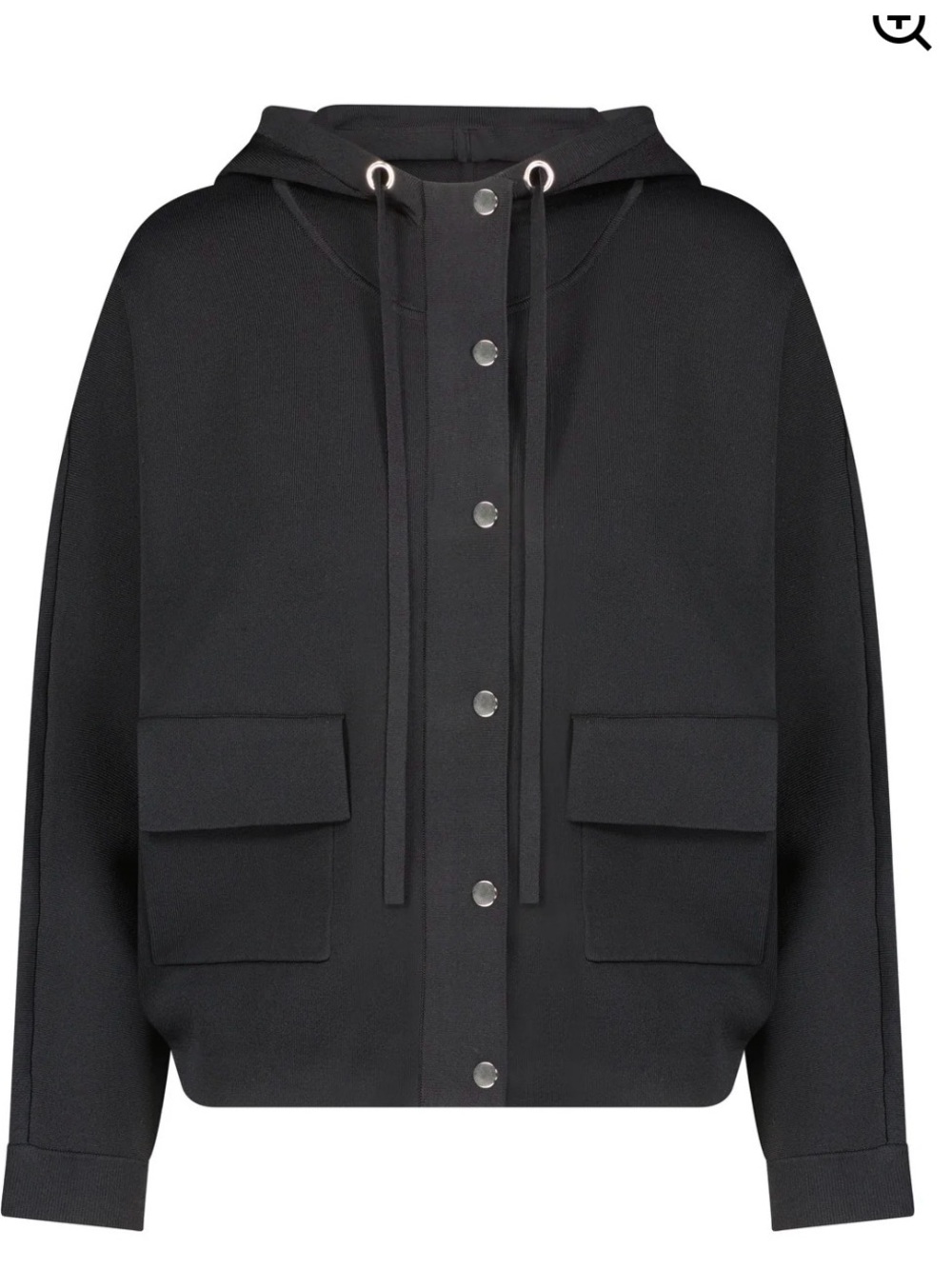 Classic Black Hooded Bomber Jacket